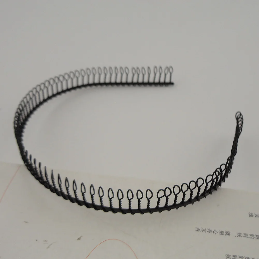 10 шт. Черная Металлическая Расческа с полными зубами обручи для волос маленькими