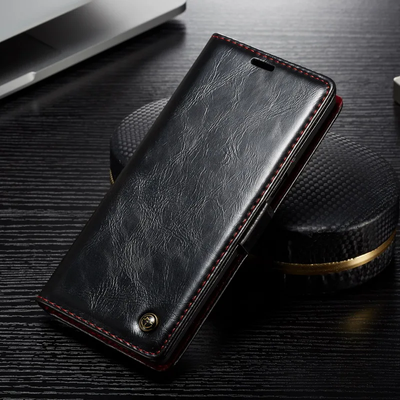 Black Роскошный кожаный чехол-книжка для samsung Galaxy Note 8 9, Магнитный Флип-держатель для карт, чехол для samsung S9 S9 Plus Note9 Note8 - Цвет: Black