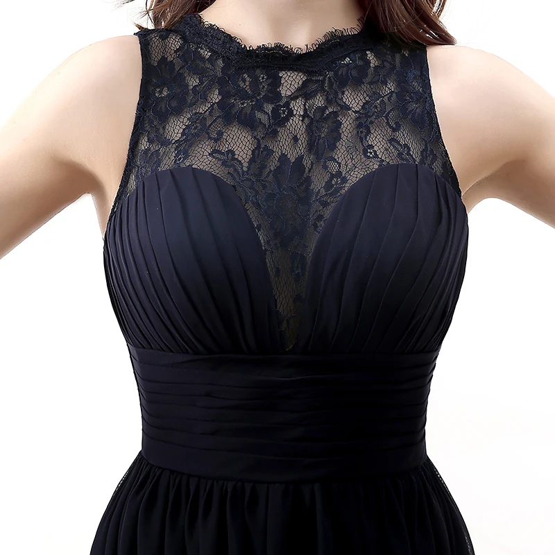 Forevergracedress 2017 Черные Длинные платье подружки невесты Дешевые линии рукавов