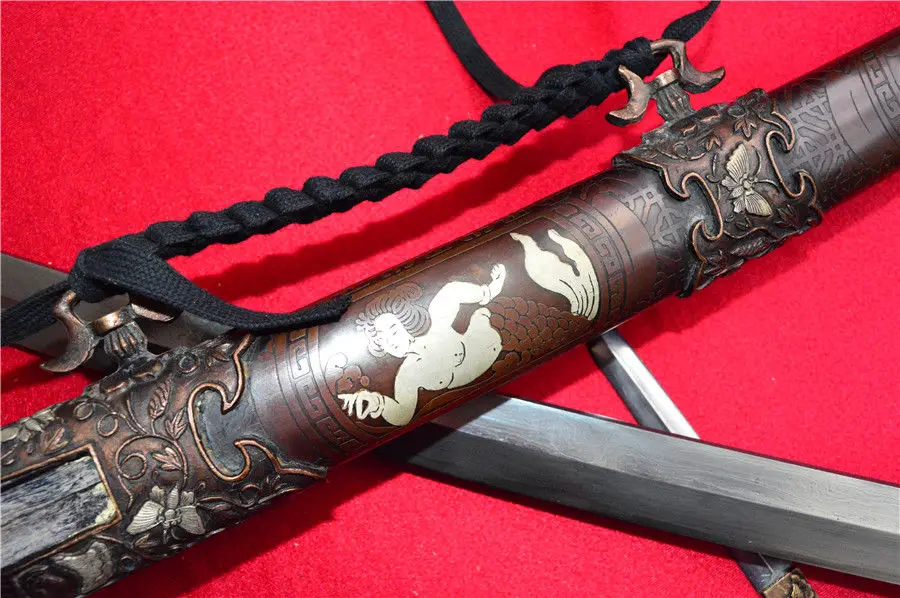 Китайская точилка Red/Army DaDao broadsмеч Machete 1090 лезвие из высокоуглеродистой стали|blade