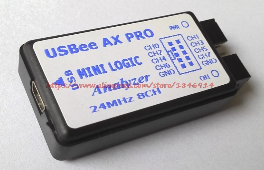 USBEE AX PRO Logic analyzer 24M sampling. Mini version |