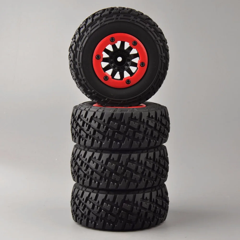 1:10 Scale 4 PCS/Set RC Short Course Truck Tires Set Tyre Wheel Rim For SlASH HPI Remote Control Car Model Toy Parts | Игрушки и хобби