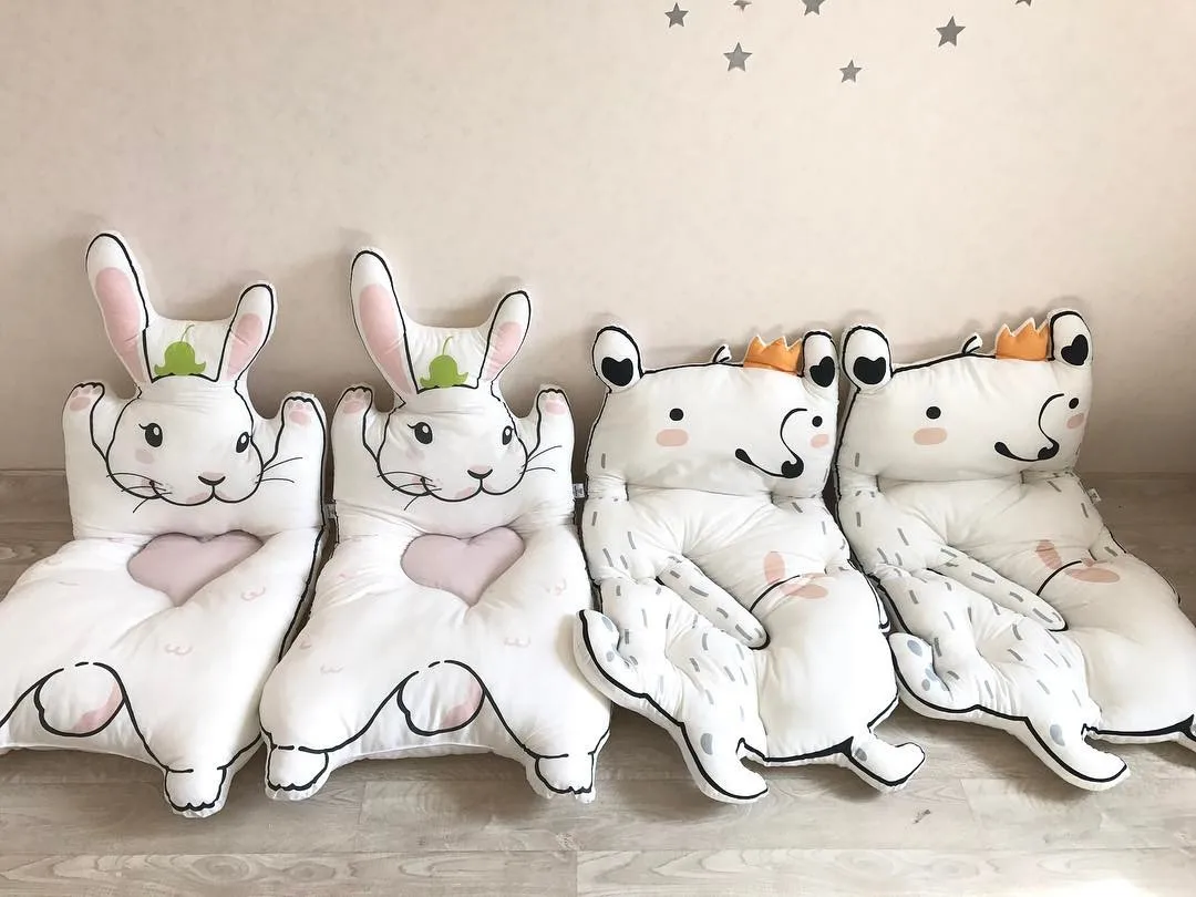 Милые Мультяшные детские плюшевые куклы животные кролик медведь игровой коврик