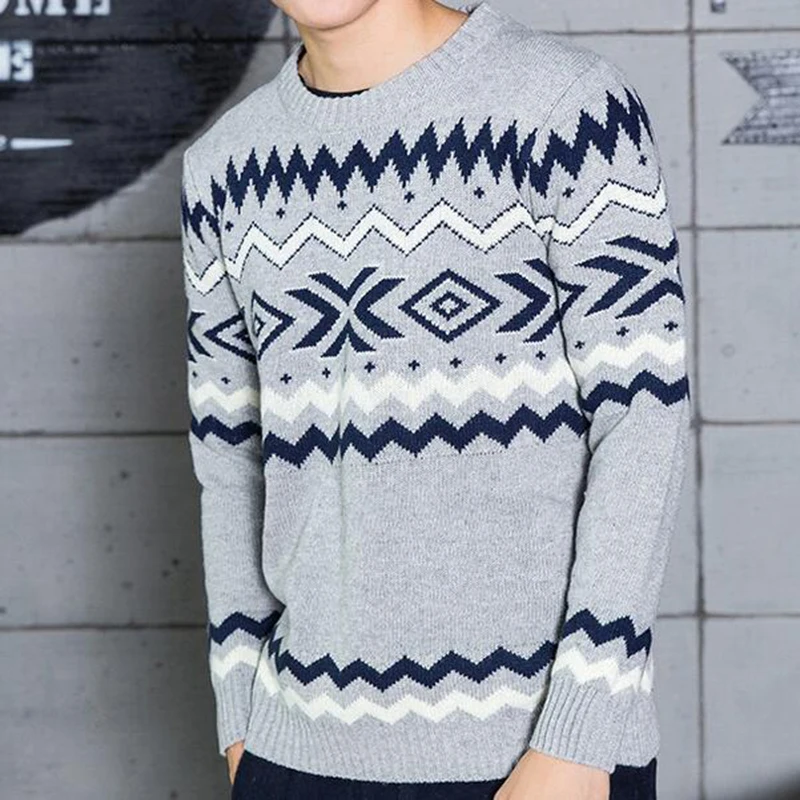 2016 новая тенденция мужской осенние и зимние волны геометрическая жаккардовые