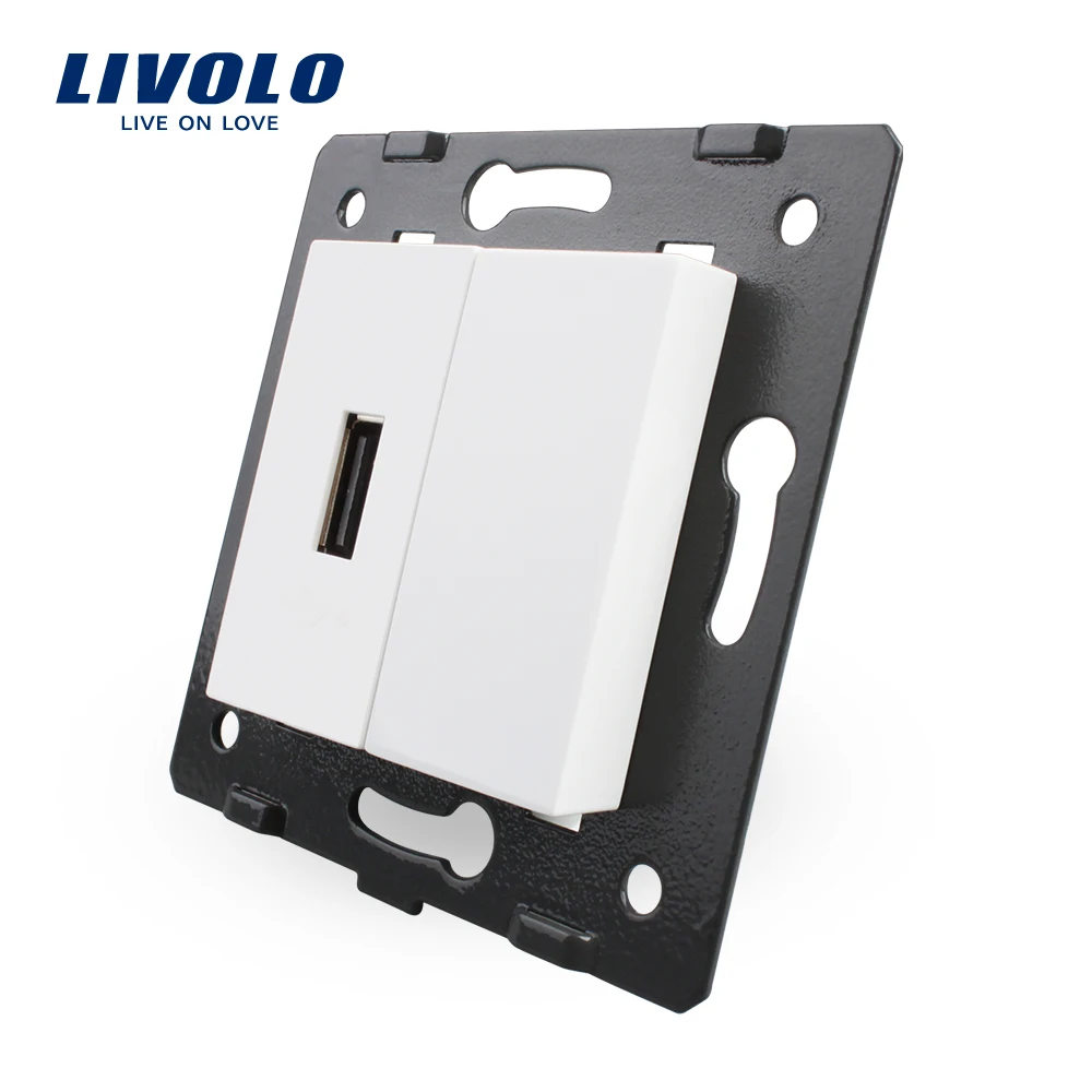 Бесплатная доставка Livolo Белый пластик материалы ЕС стандартный diy запчасти