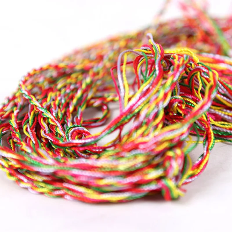 Цветной цветной длинный Браслет с кисточками счастливый браслет сделай сам