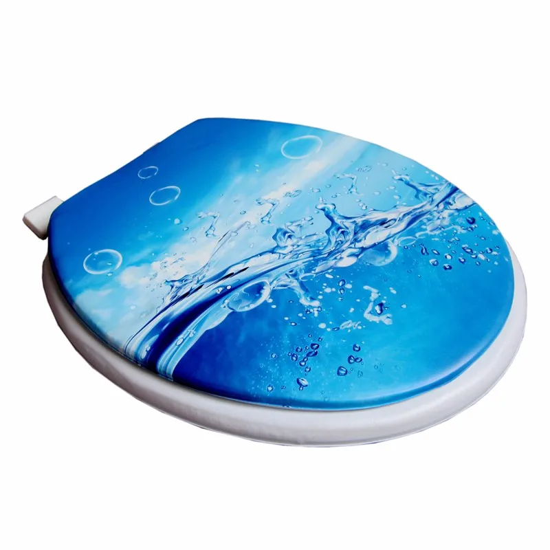 Крышку унитаза мягкие сиденья для Новинка 2017 морская волна дизайн высокое