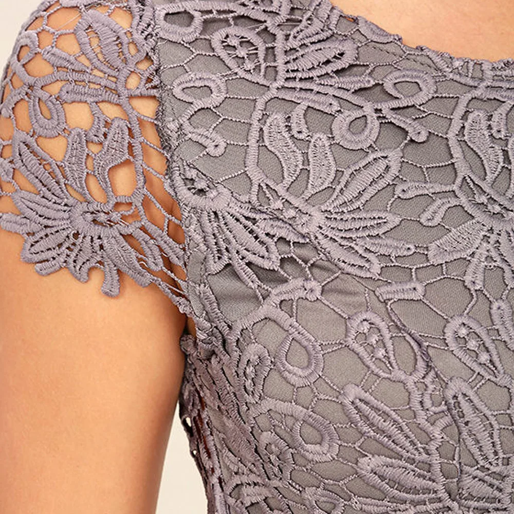 Для женщин летние белые открытое кружевное платье сексуальный Bodycon Черный