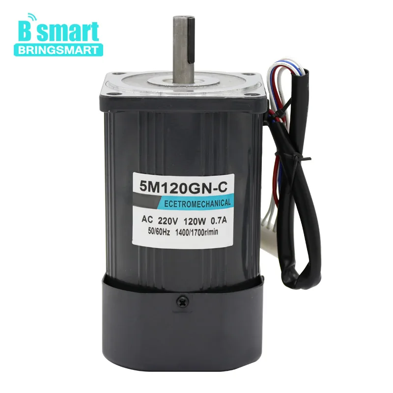 Bringsmart 220 V AC 120 W однофазный регулируемый высокоскоростной мотор регулятор скорости обратной скорости электромотор