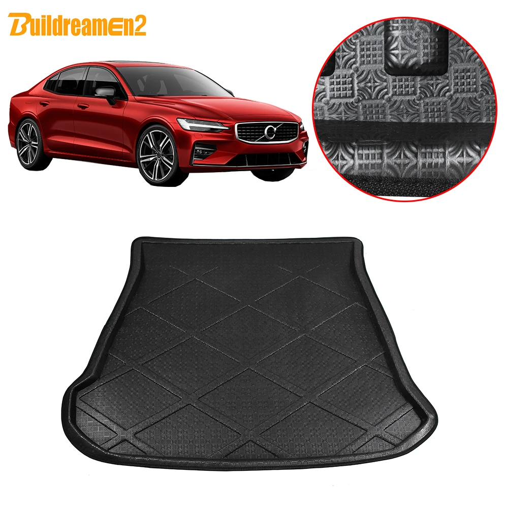 Buildreamen2 для Volvo S60 коврик заднего багажника подкладка напольный груза грязевой