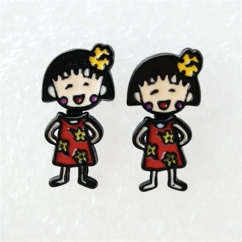 EUPNHY прекрасный Chibi Maruko-chan Мультяшные Сережки для женщин Аллергия бесплатно