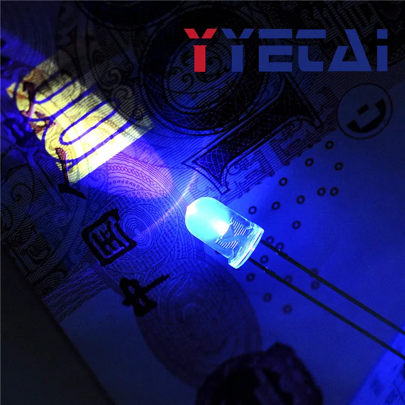 YongYeTai LED 5 мм белый волос фиолетовый детектор машина выделенная Бесплатная