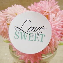 Белые круглые этикетки Love is Sweet 100 шт./лот 3 см бумажные
