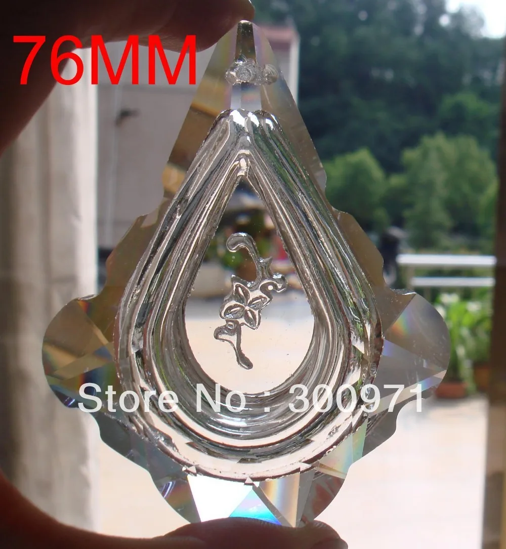 

Free shipping,76mm(30pcs/lot),crystal chandelier & curtain pendants transparent color for DIY proudcts, NEW arrival HOT product