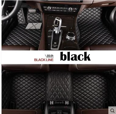 3pcs black EMS автомобильные коврики, чехол для Kia Sorento Sportage Optima K5 Forte Carens Soul, 3D автомобильный стиль, кожаные противоскользящие ковровые вкладыши - Название цвета: 3pcs black