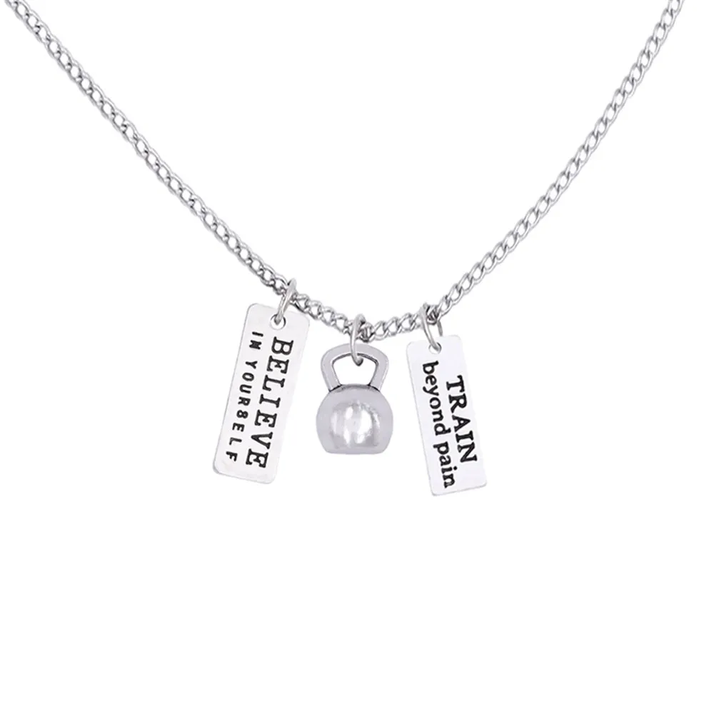 Двойной нос Aliexpress Новая мода Поверьте в себя поезд за пределами боли чайник