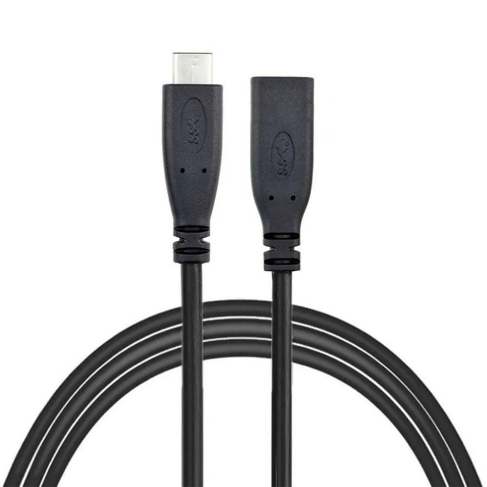 Удлинительный кабель usb type C, кабель USB 3,1 для передачи данных и видео, USB-C, Штекерный и гнездовой, удлиняющий провод, удлинитель, разъем 0,5 м/1 м/2 м