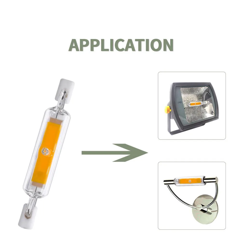 Светодиодсветодиодный лампа R7S с монолитным блоком светодиодов стеклянная