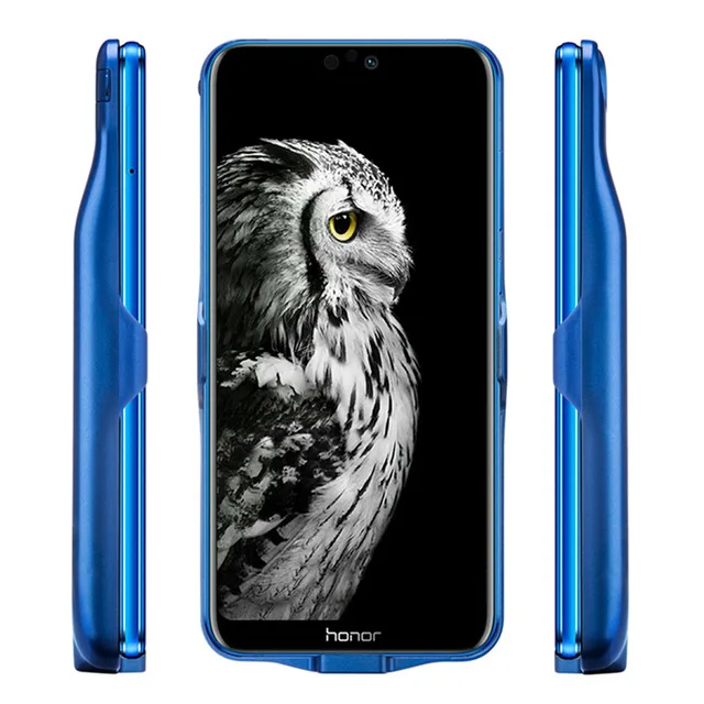 Синий Чехол с аккумулятором для huawei Honor 9 Lite, портативное зарядное устройство, чехол для аккумулятора, 6000 мА/ч, внешний аккумулятор, чехол для зарядки аккумулятора - Цвет: Синий