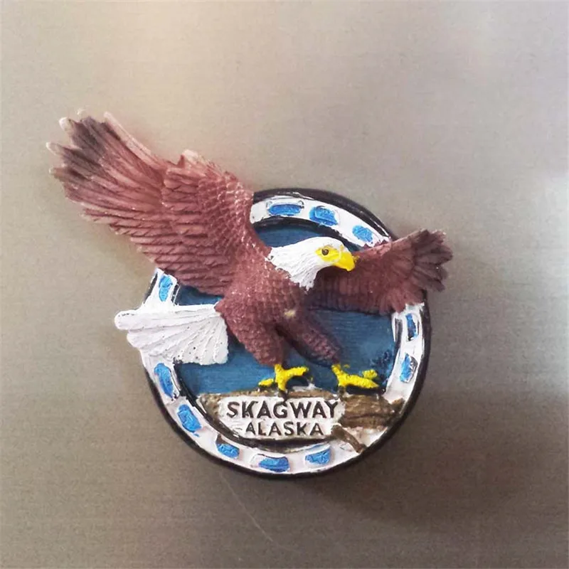 Аляска орлы рисунок на холодильник стикер креативный США пейзаж магниты