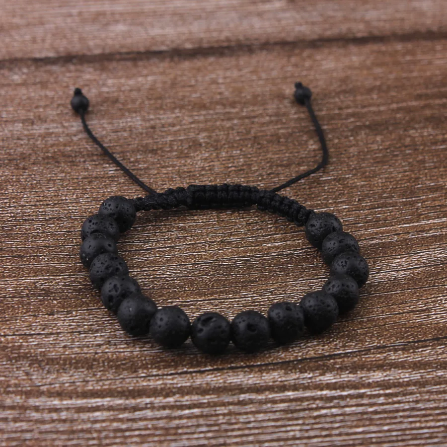 10 мм бусины из лавы браслеты натурального камня лавового для мужчин | Украшения и