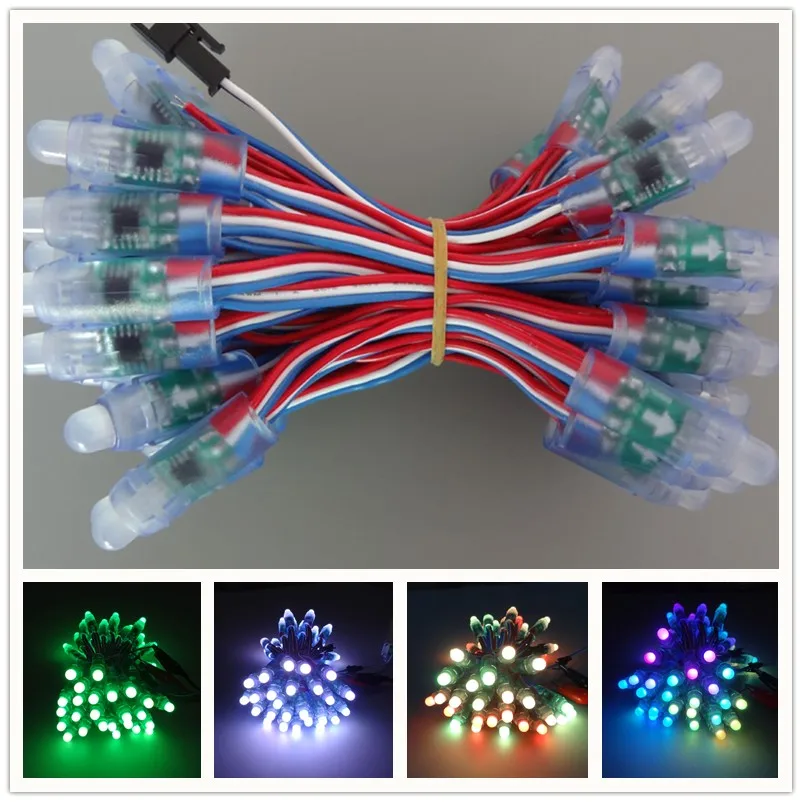 50 шт./лот 12 мм WS2811 2811 IC RGB светодиодный модуль водонепроницаемый DC12V Цифровой