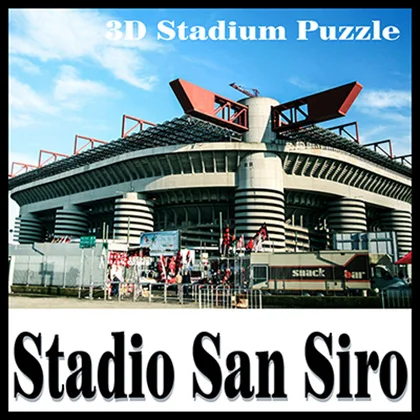 Milan 3D модель головоломки настоящая Фотография здания игрушечные лошадки бумага satdium Soccerfootball сувенир для взрослых diy Рождество Хэллоуин подарок на день рожден - Цвет: Milan
