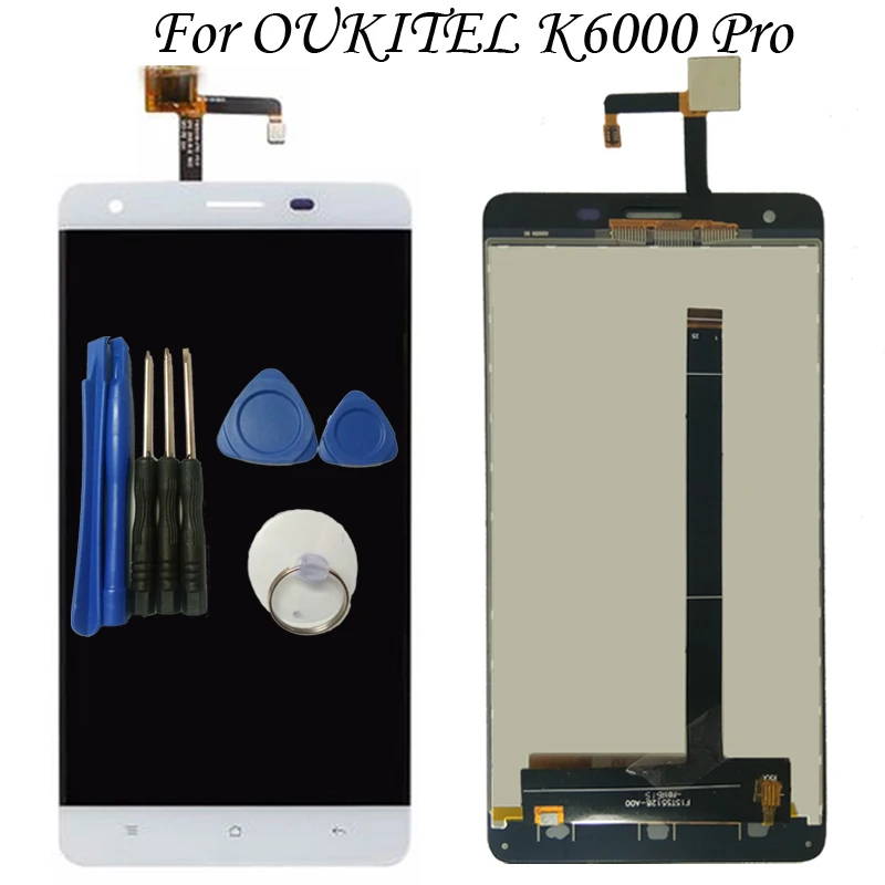 100% протестирован ОК для Oukitel K6000 Pro ЖК-дисплей + сенсорный экран в сборе замена с