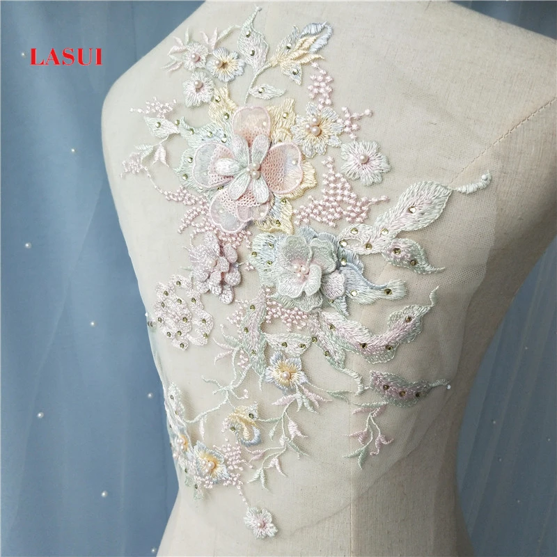 LASUI 35 см * 28 Красивые Изящные 3D Блестки из бисера паста алмазная Кружевная