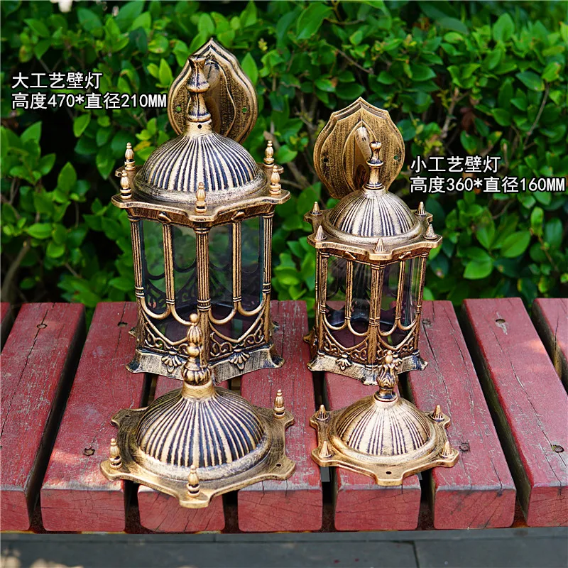 

Qiseyuncai European style balcony wall lamp outdoor waterproof background wall decoration outdoor aisle terrace lamp