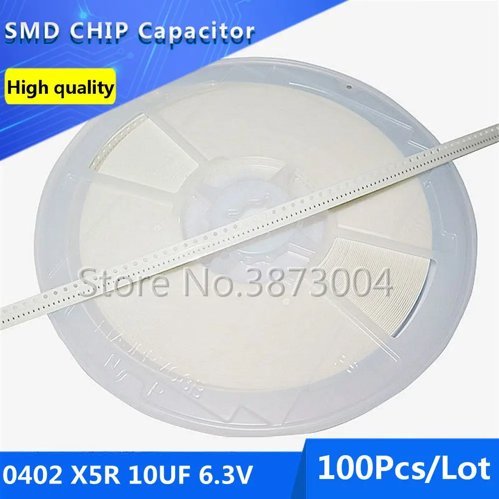 

100 шт., многослойный керамический конденсатор 0402 X5R 10UF 6,3 V