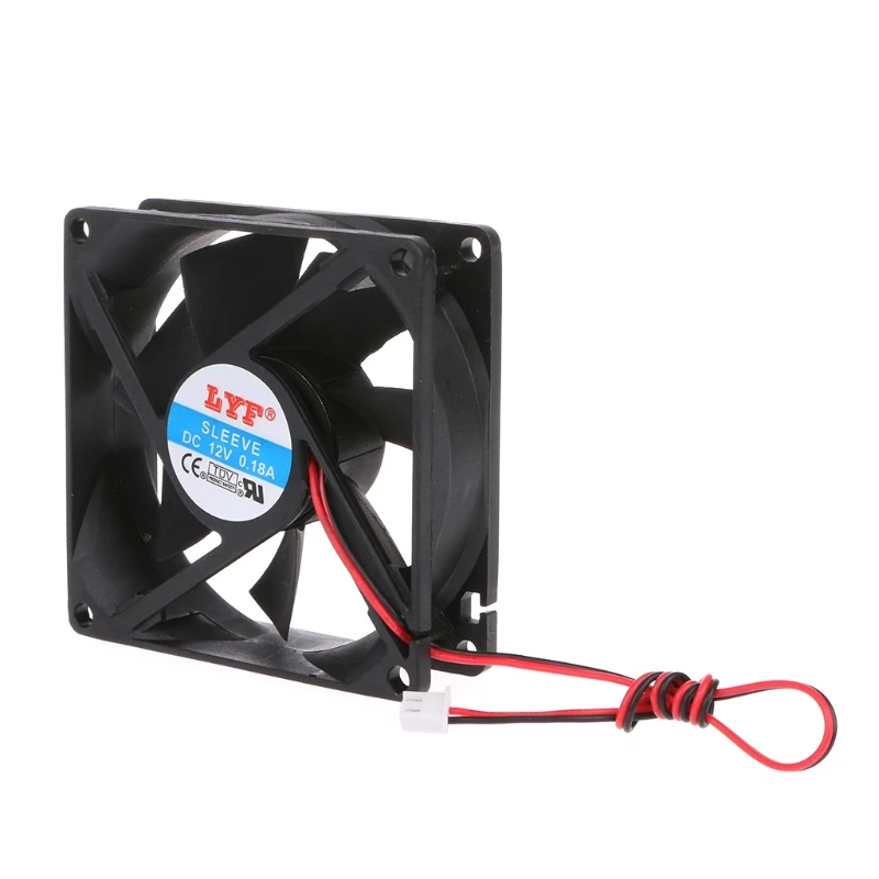 

12V 2-контактный 80x80x25 мм компьютер Процессор Системы радиатора Бесщеточный вентилятор охлаждения 8025