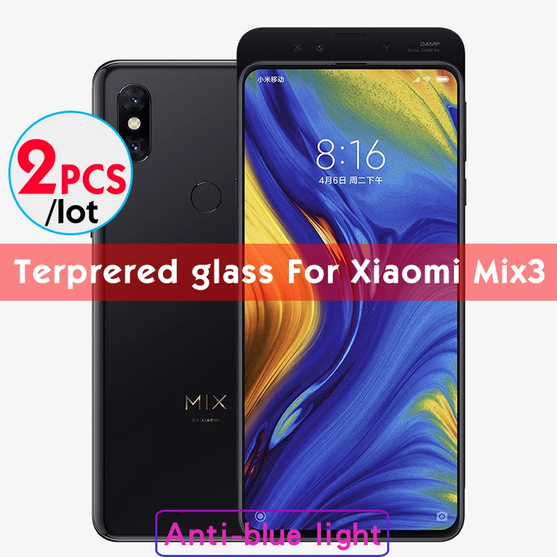2 шт./лот закаленное Стекло для xiaomi mi на возраст 6, 8, 9, SE lite mi x max 2 3 Экран протектор для xiaomi 8 lite mi 9 A2 lite с защитой от УФ-излучения - Цвет: for xiaomi MIX 3