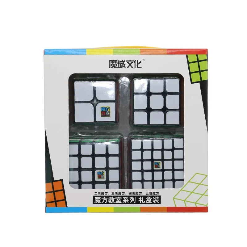 Кубик Moyu комплект 2x2 3x3 4x4 5x5 скоростной куб набор Mofang Jiaoshi волшебный куб MF2S MF3S MF4S MF5S Набор пазлов игрушка в подарочной коробке