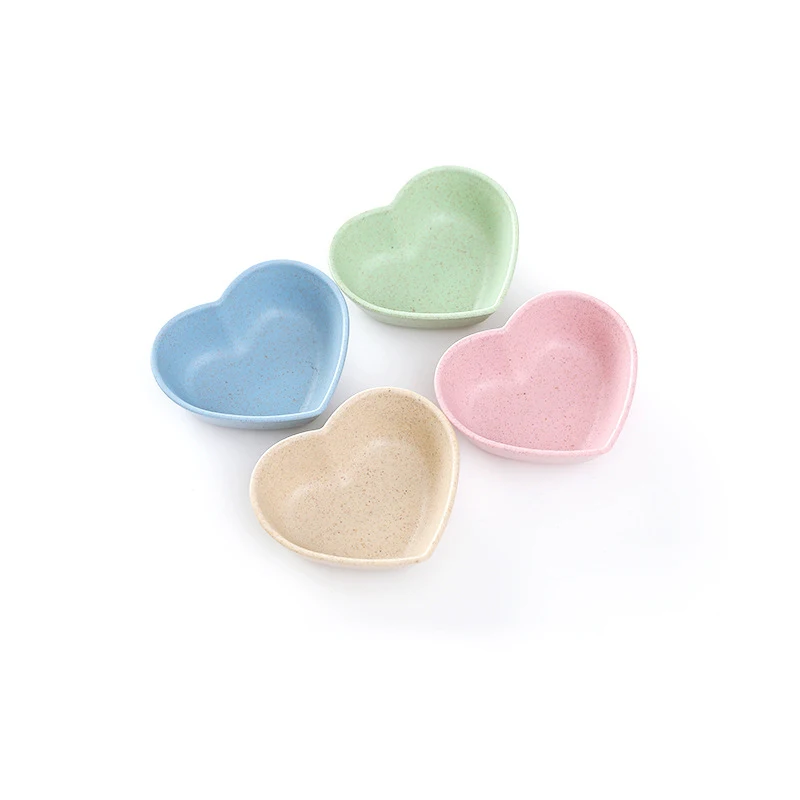 4 шт./лот Сердце цветок еда закуска масло соус миска Мини Милая тарелка для