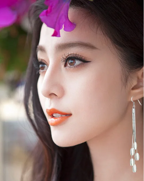 Новинка 2017 модные массивные серебряные Длинные овальные бусы цепочка кисточки