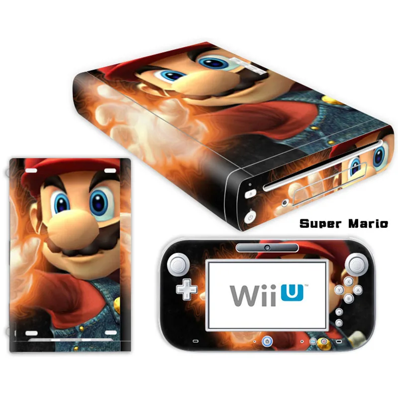 Для wii U Кожа Наклейка виниловая Обложка Наклейка для wii U Консоль 2 контроллер защитные накладки
