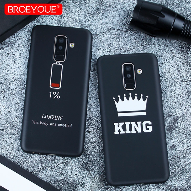 Pattern Silicone Case For Samsung Galaxy A7 A5 J5 J7 2017 Note 9 A8 A6 Plus 2018 S7 Edge S8 S9 Black Matte Phone Cover Capa | Мобильные