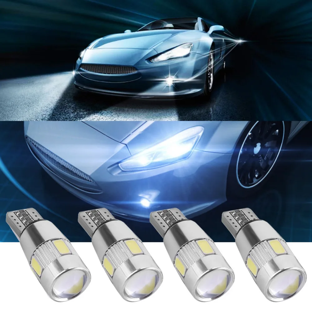 2/4/6 шт. Автомобильный светодиодный светильник с can-bus T10 5630 6SMD декодирования W5W Ширина светильник авто светильник-излучающий диод Клин светильник Парковка лампа