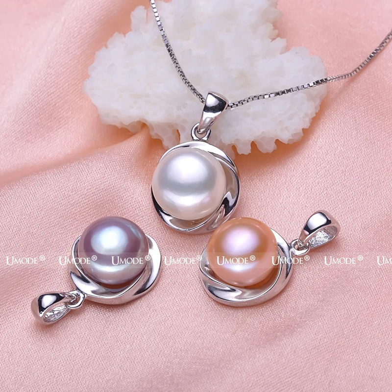 Ожерелье женское из серебра 925 пробы с натуральным жемчугом|pearl pendant necklace|necklaces for