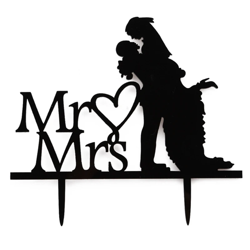 Акриловый знак Mr And Mrs для невесты и жениха Топпер торта С Днем Рождения свадебных