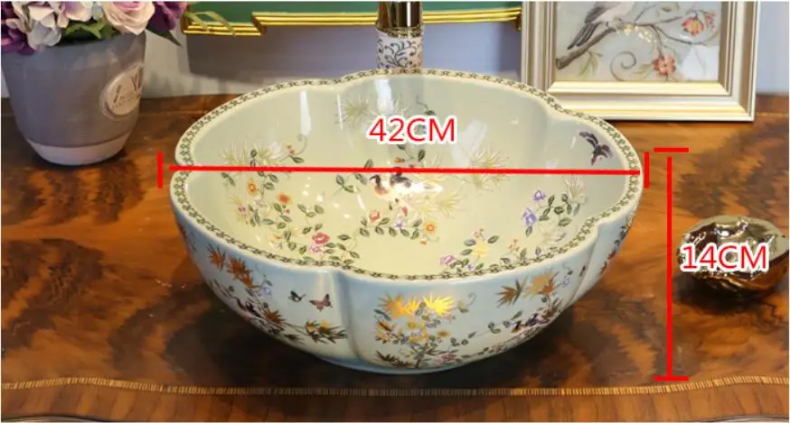 Фарфоровая гардеробная круглая раковина Lavabo столешница для ванной комнаты