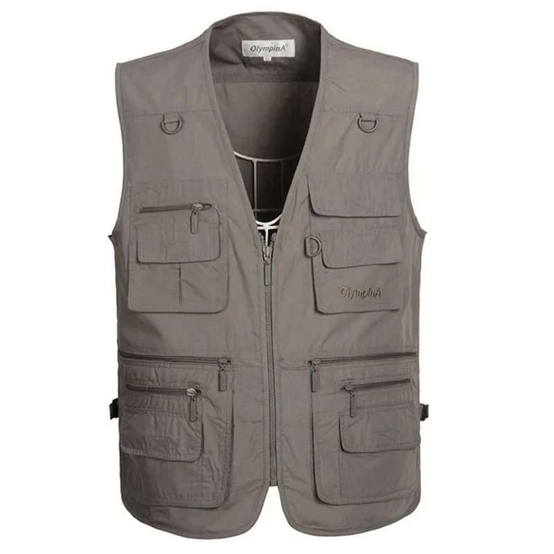 Жилет на молнии из дышащей сетки для путешествий Летний жилет фотографа тонкая