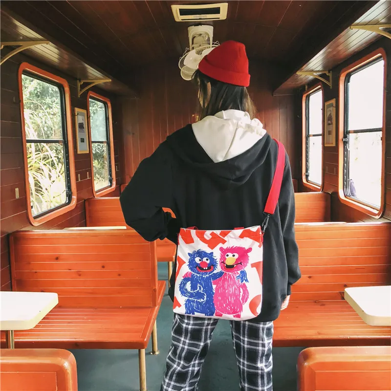 Youda новые сумки мессенджеры Женская Студенческая школьная стильная Холщовая