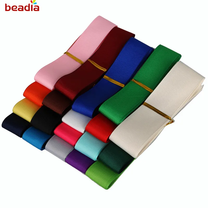 Атласная двухсторонняя лента шнур 25 мм (1 дюйм) сплошного цвета фурнитура для