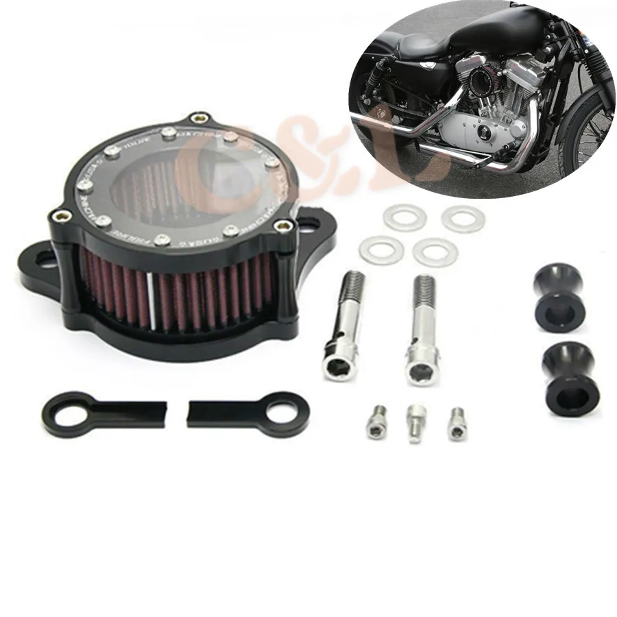 Воздухозаборный фильтр для мотоцикла 2004 2015 Harley Sportster XL 883 1200|cleaner filter|cleaner degreaserfilter