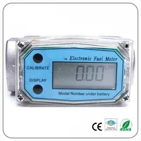 Digital Turbine Flow Meter Flowmeter Gauge Caudalimetro Electronic Flow Indicator Sensor Counter Petrol Fuel Plomeria Water DN25