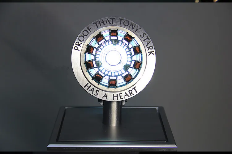 

1:1 scale Super hero Iron Arc Reactor A generation of glowing heart model with LED Light Action Figure Finished Assembled gift