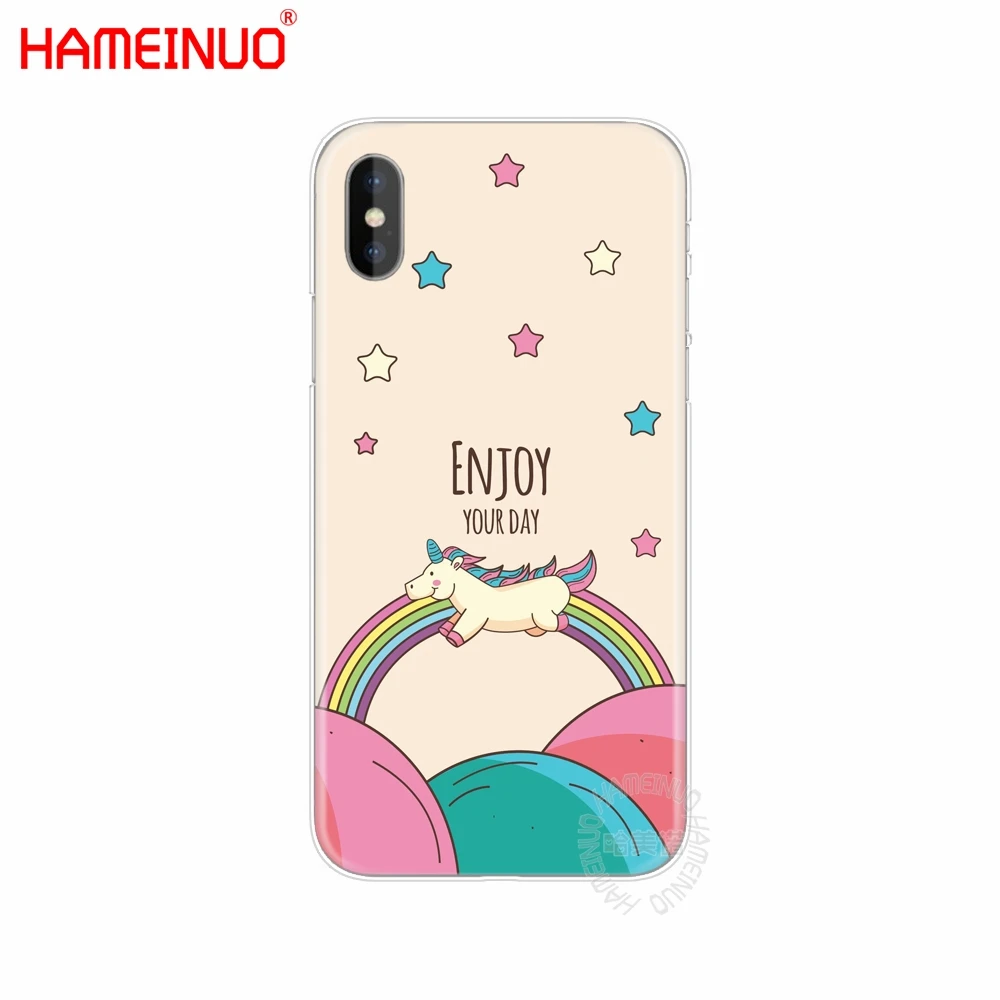 HAMEINUO единорог на радуге джетпак чехол для мобильного телефона iphone X 8 7 6 4