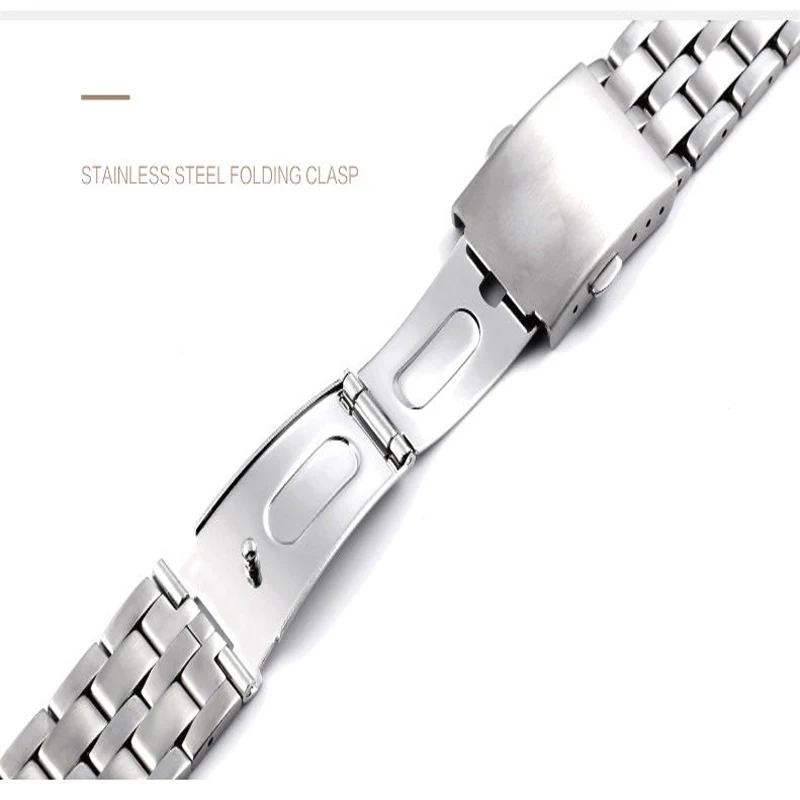 Fit 1853 day shuttle strap male steel belt accessories by T033 stainless steel strap T033410B watch chain 19mm
